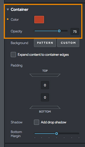 Adjust the Container's Background Color/Opacity – liveBooks